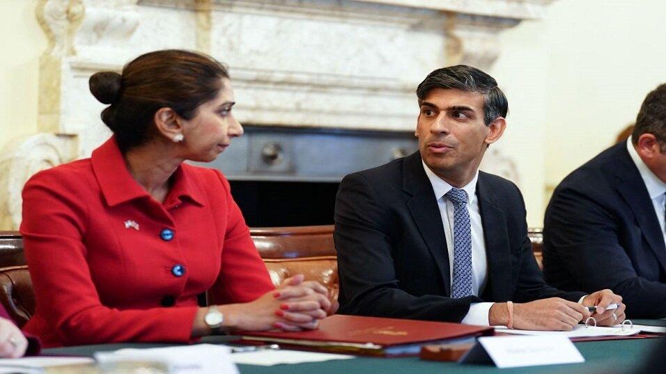 UK Prime Minister Rishi Sunak and former Home Secretary Suella Braverman
